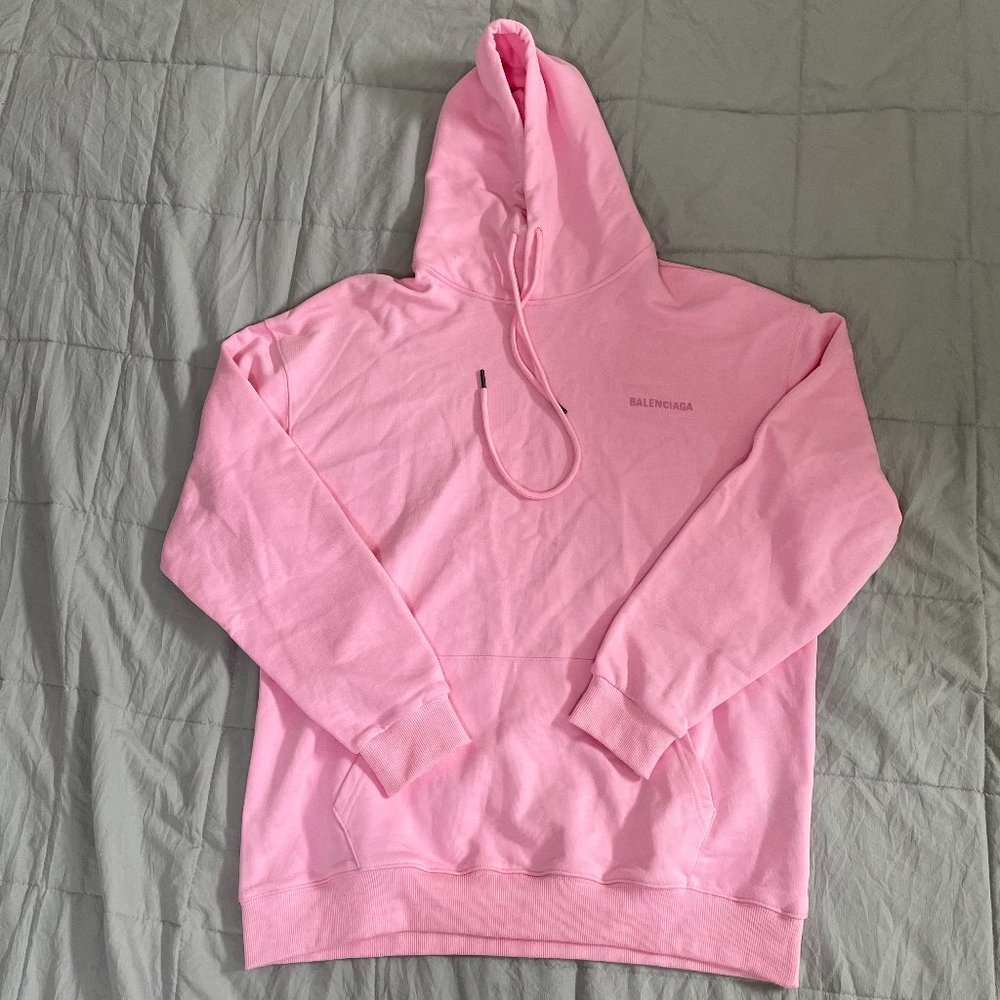 Balenciaga Unisex Pink Hoodie Large